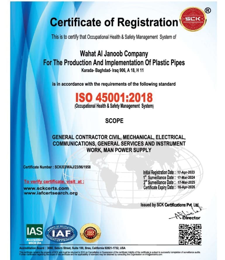 ISO 45001:2018 — السلامة والصحة المهنية